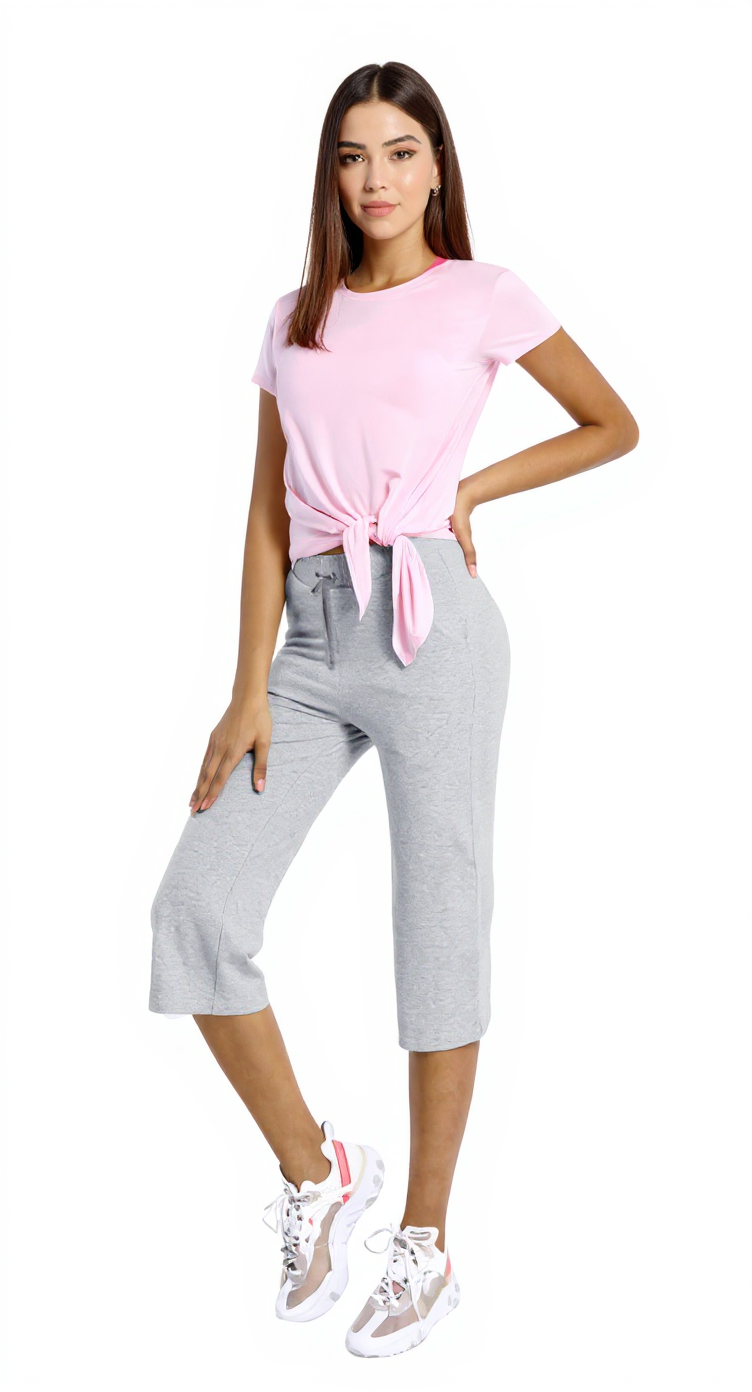 Capri Leggings in Heather Gray — The Embossed Legging Edit style look